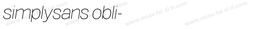 simplysans obli字体转换